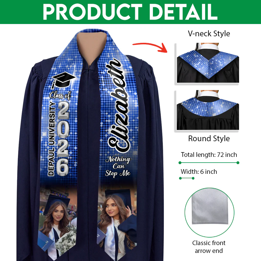 Custom Photo Class Of 2026 Graduation Celebration Stole CH07 910266 - Image 6