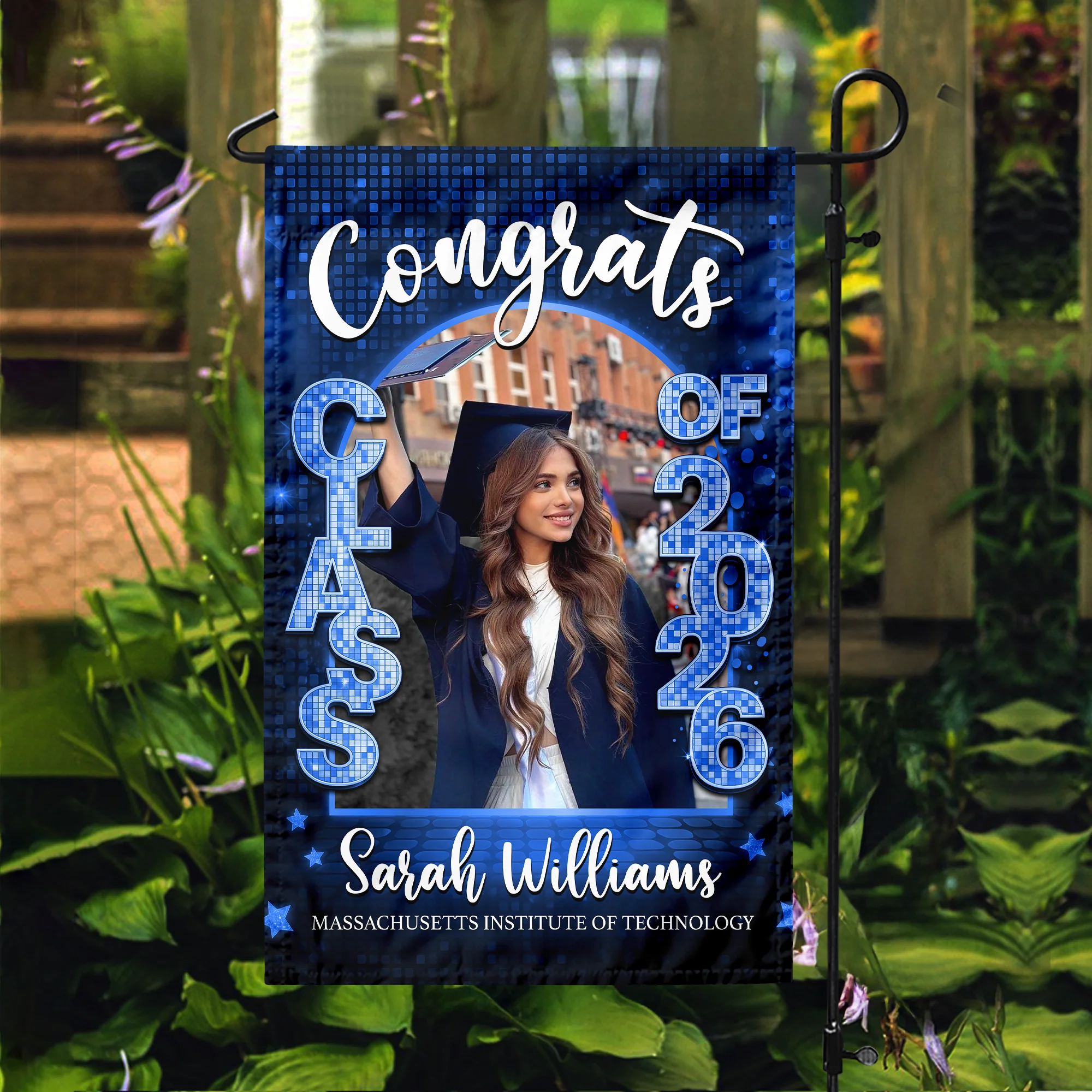 Custom Photo Class of 2026 Graduation Garden Flag, Personalized Congrats Grad Outdoor Decor HO82 901884 - Image 7