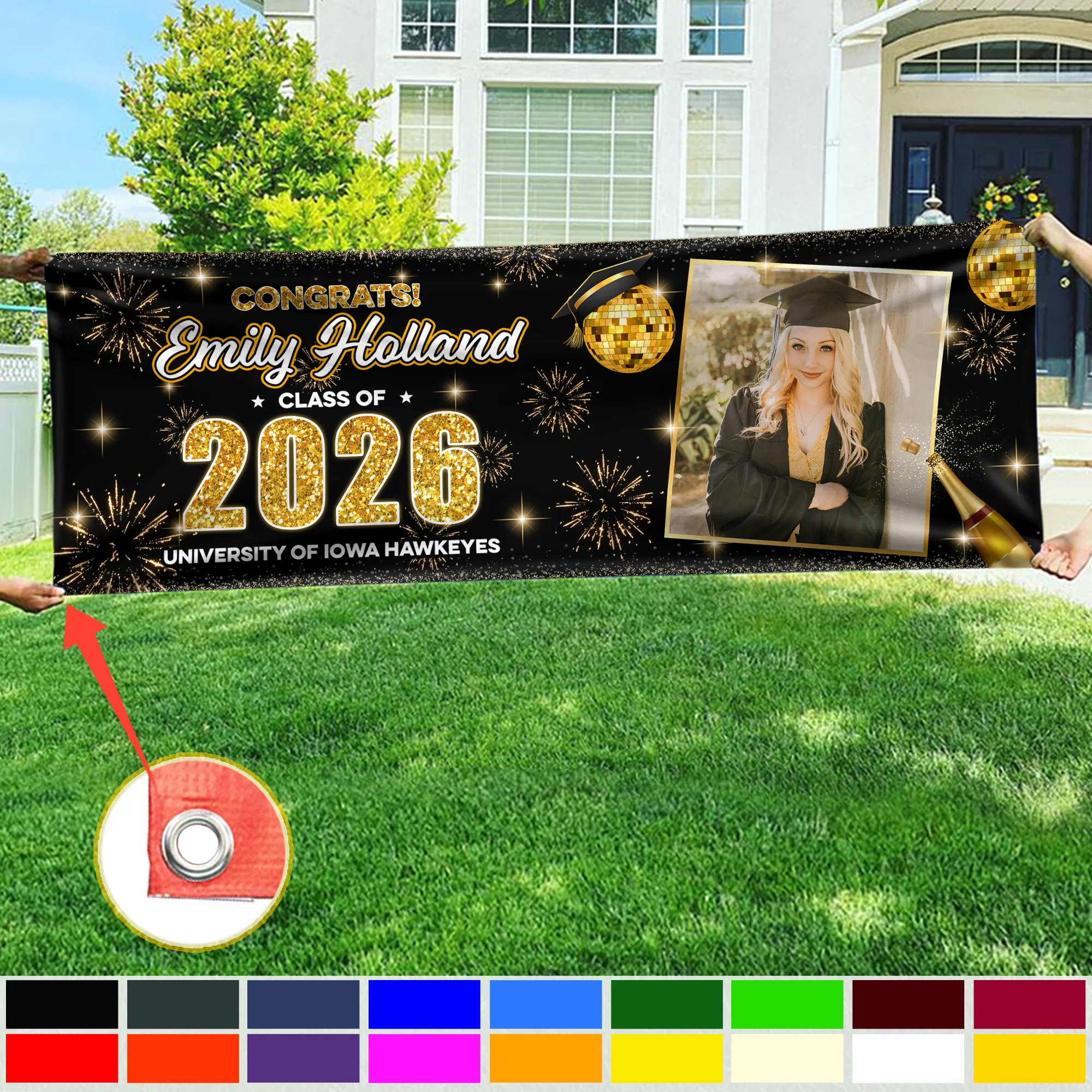 Custom Photo Class of 2026 Graduation Party Banner CH07 910676 - Image 4