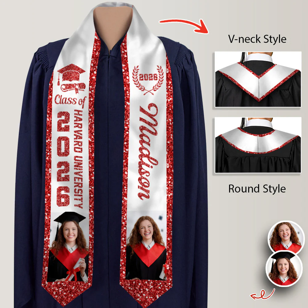 Custom Photo Class of 2026 Graduation Stole HO82 901516 - Image 9
