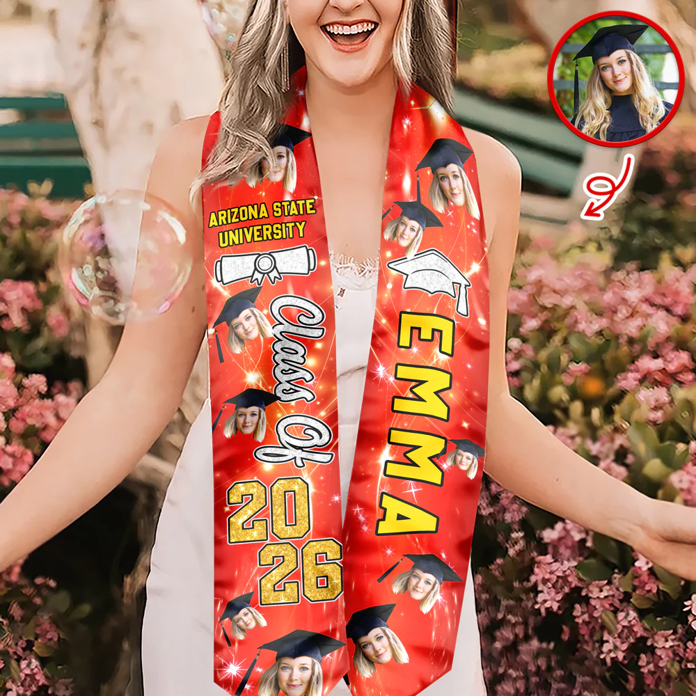 Custom Photo Class of 2026 Graduation Stoles TH10 898557 - Image 2