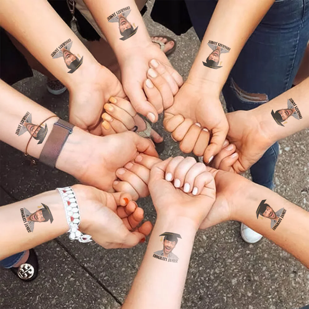 Custom Photo Class of 2026 Graduation Temporary Tattoos HO82 902268 - Image 2