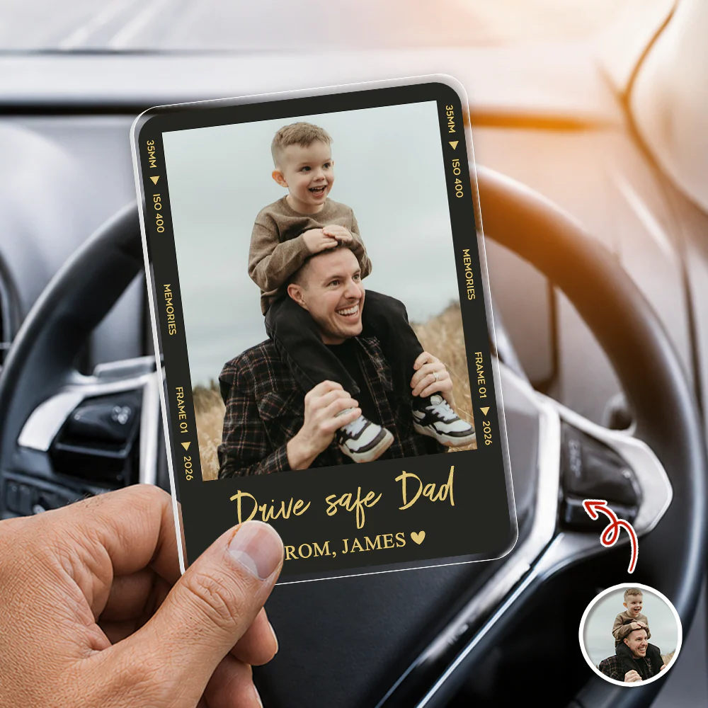 Custom Photo Dad I Love You Acrylic Visor Clip Car Father's Day Gift For Dad HA75 921282 - Image 2