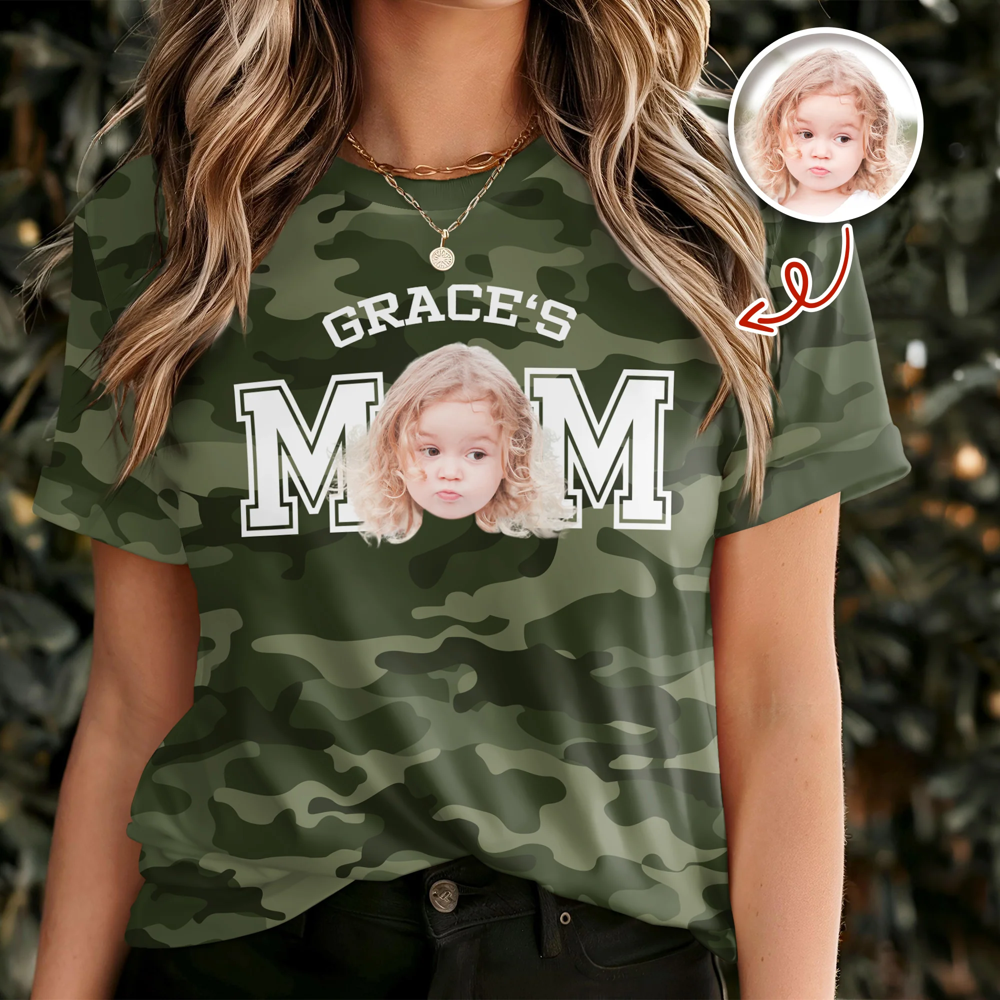 Custom Photo Dad Mom Camo Pattern 3D Shirt Father's Day Gift For Husband, Dad, Grandpa HA75 921396 - Image 3