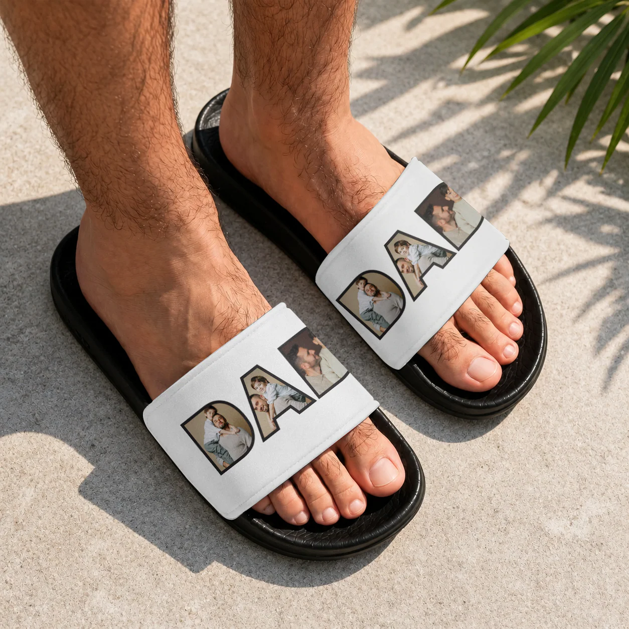 Custom Photo Dad Mom Slide Sandals - Personalized Gift for Parents CH07 911588 - Image 4