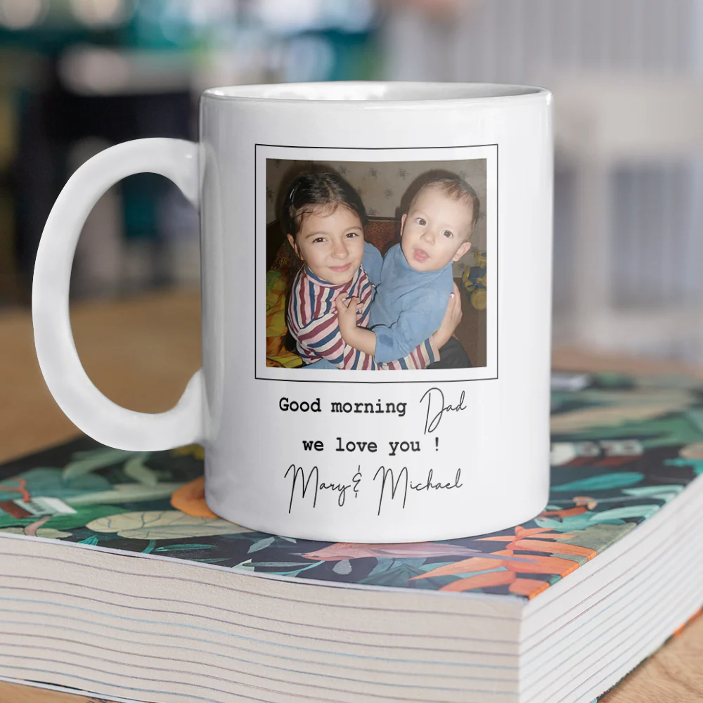 Custom Photo Dad We Love You White Mug - Personalized Father’s Day Gift HO82 902518 - Image 2