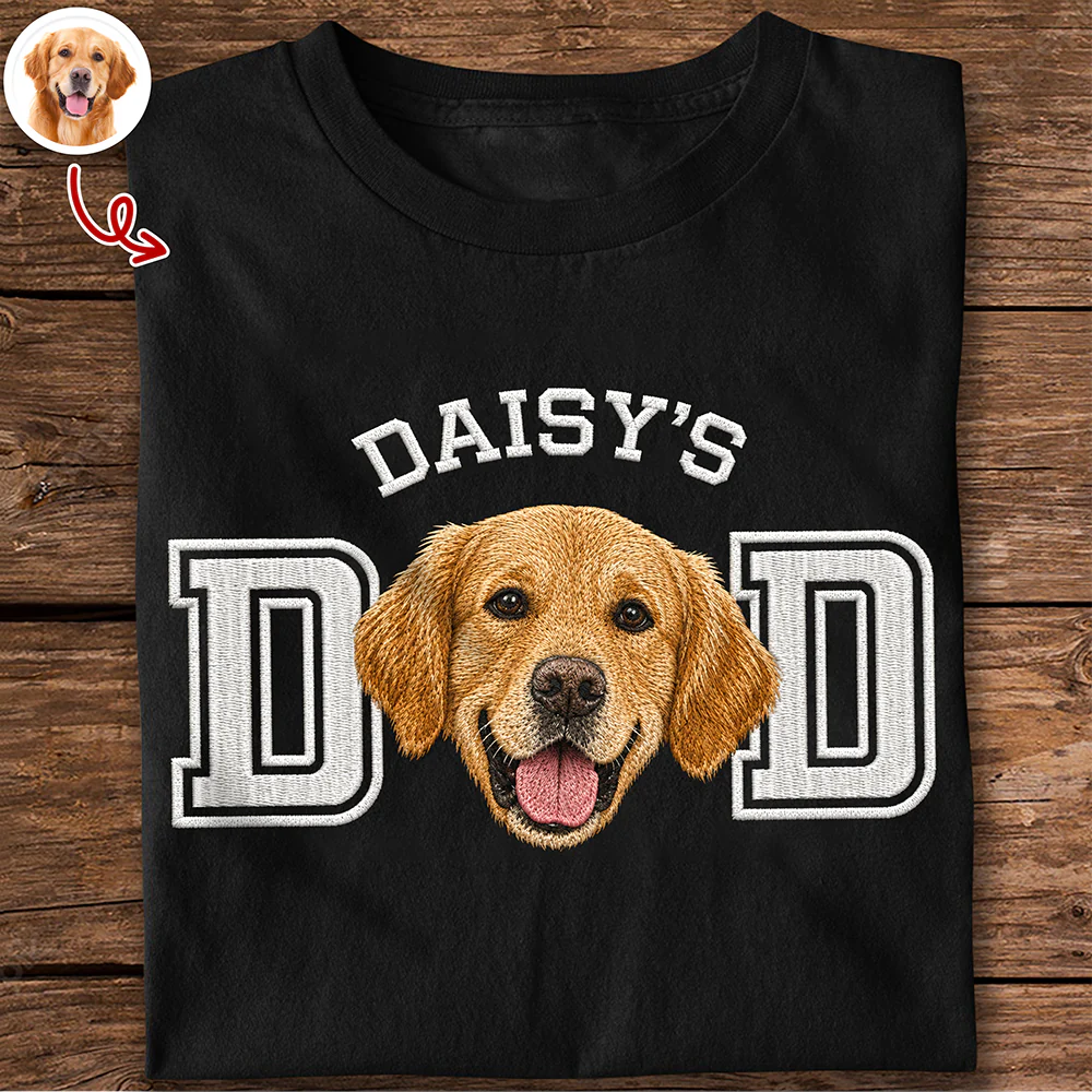 Custom Photo Dog Cat Dad Embroidered Shirt - Personalized Father’s Day Gift CH07 911486 - Image 5
