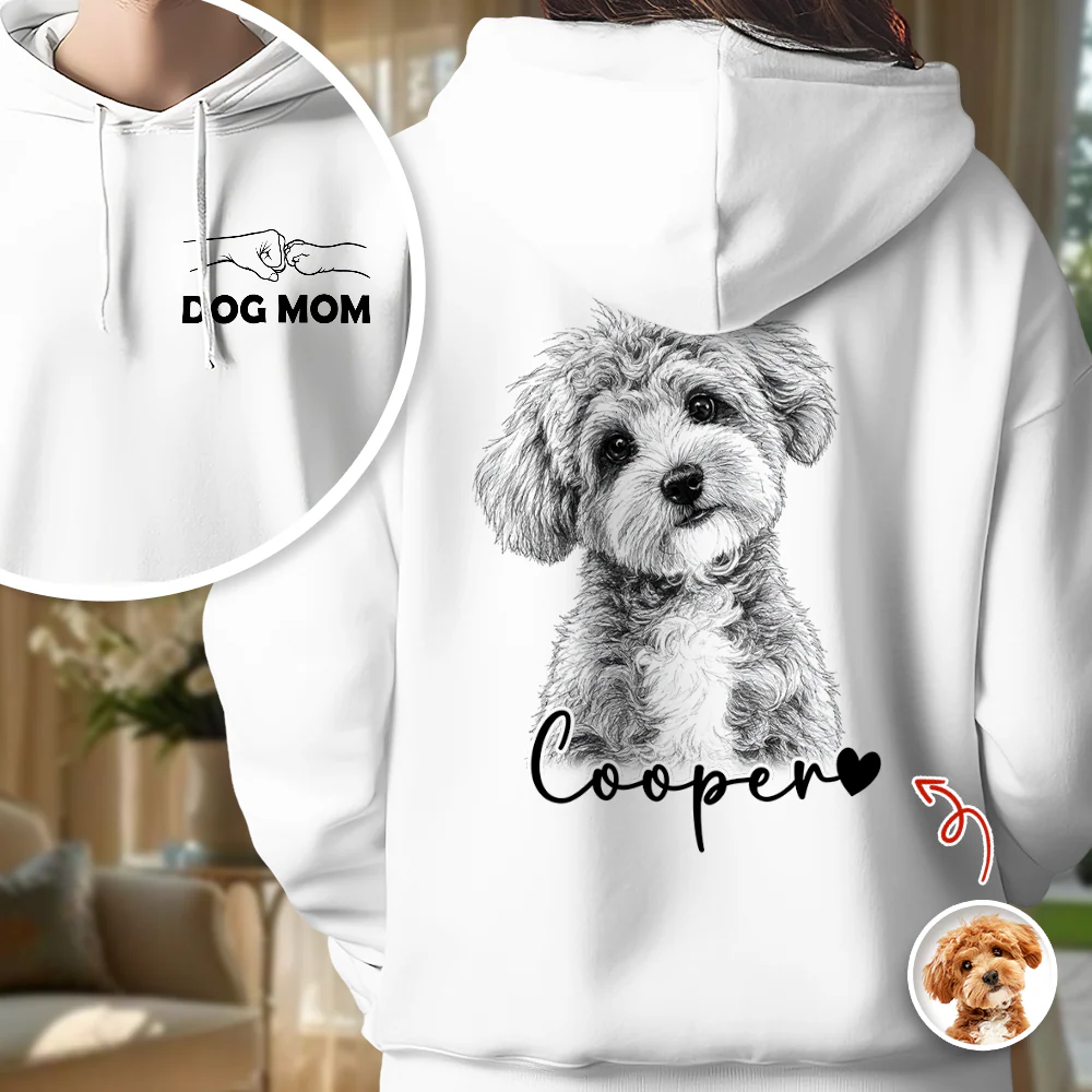 Custom Photo Dog Dad Back & Front Shirt - Personalized Gift for Dog Lovers HO82 902612 - Image 3