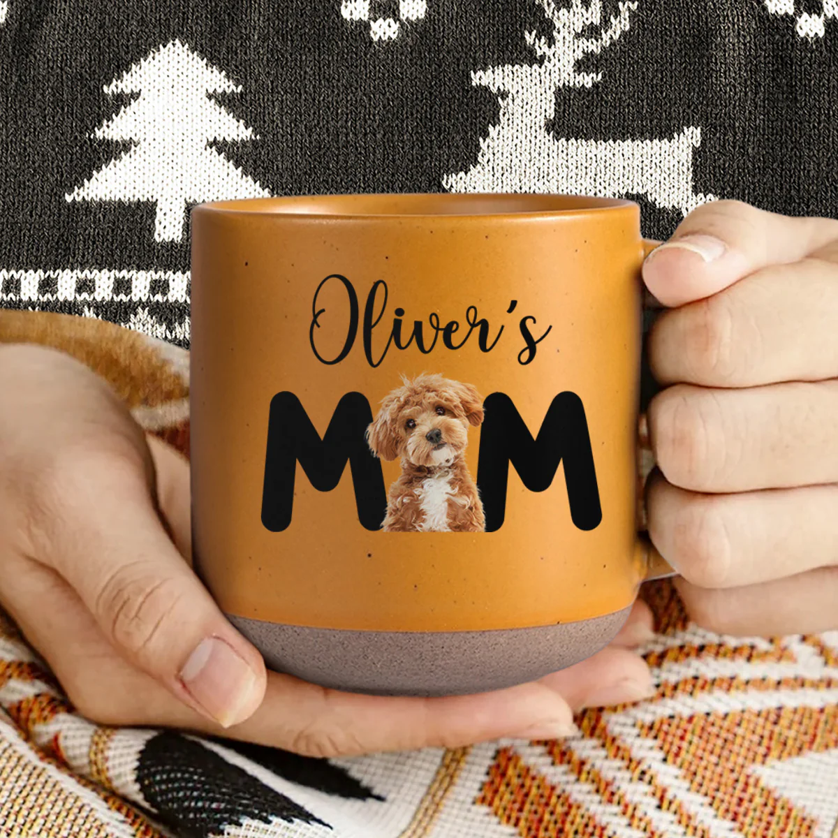 Custom Photo Dog Mom Personalized Pottery Mug CH07 899050 - Image 6