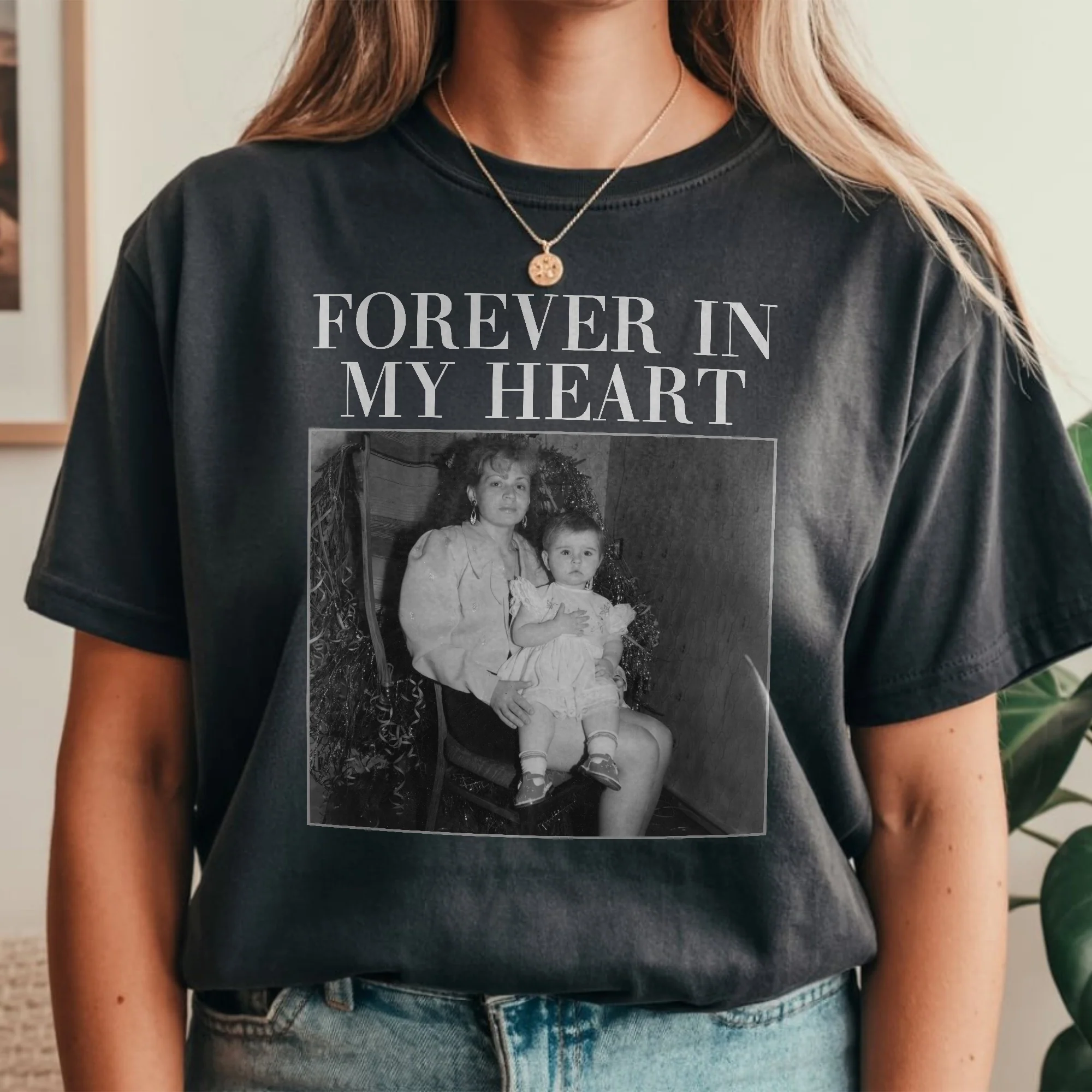 Custom Photo Forever In My Heart Comfort Shirt - Personalized Memorial Gift HA75 921694 - Image 7