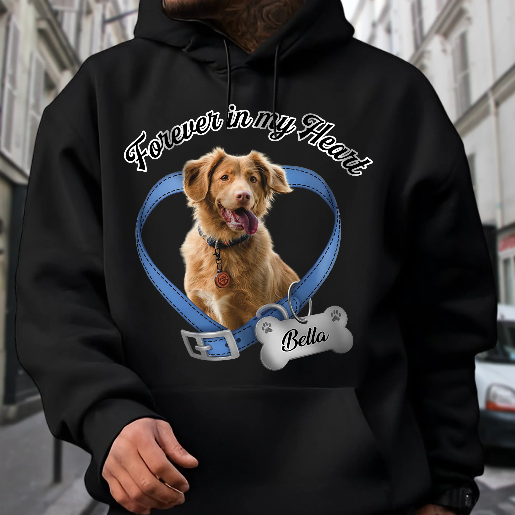 Custom Photo Forever In My Heart Dog Memorial Dark Shirt CH07 910812 - Image 6