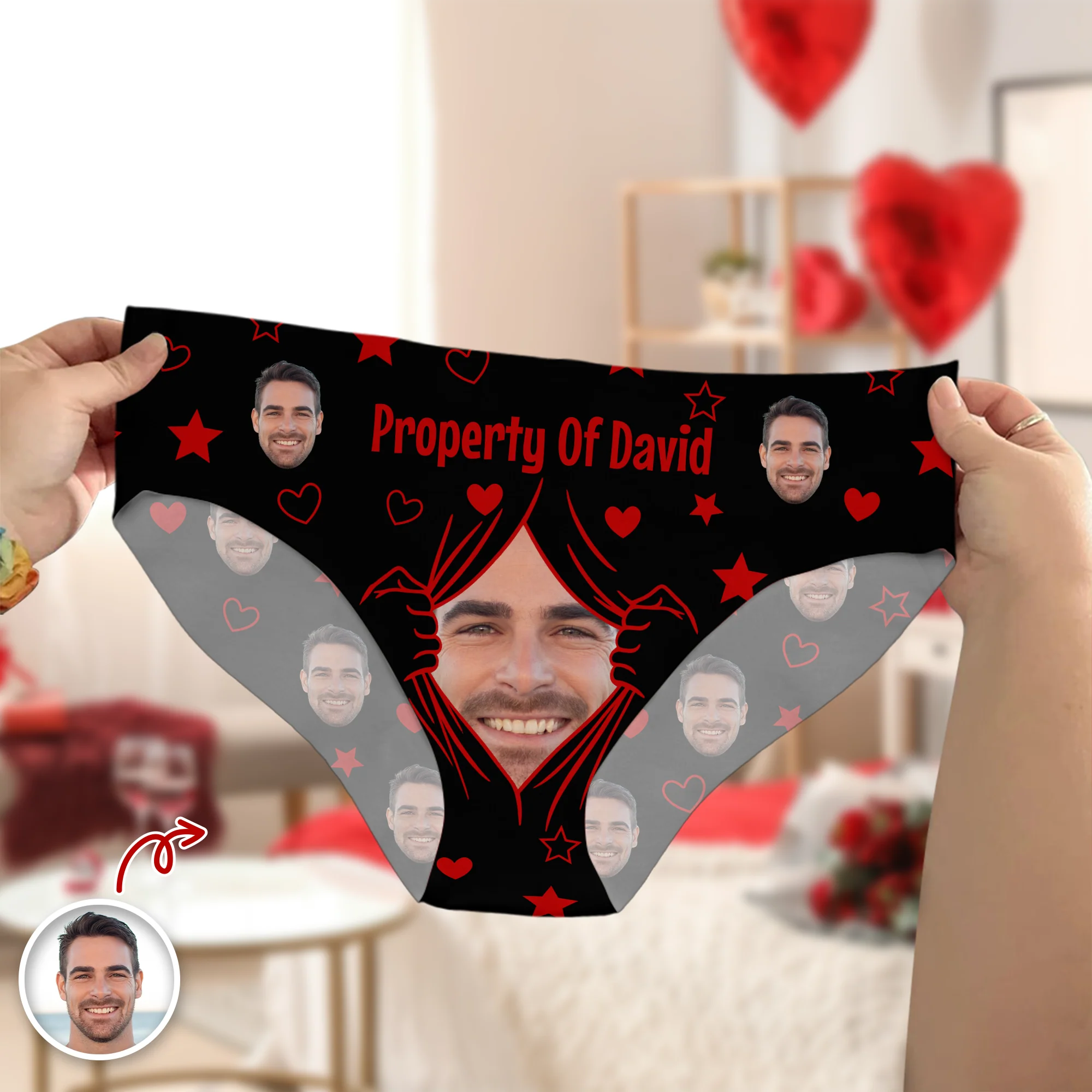 Custom Photo Funny Property Of Him Personalized Underwear Valentine Gift For Wife, Girlfriend HA75 898528 - Image 3