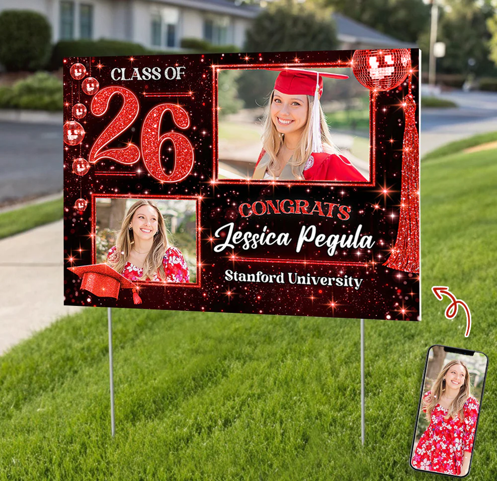 Custom Photo Graduation Class of 2026 Yard Sign Personalized Party Decor HO82 901716 - Image 5