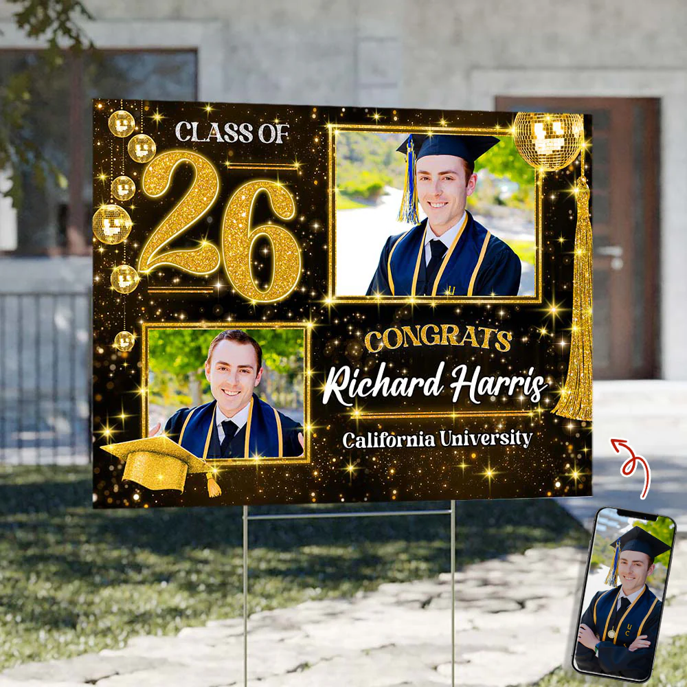 Custom Photo Graduation Class of 2026 Yard Sign Personalized Party Decor HO82 901716 - Image 6