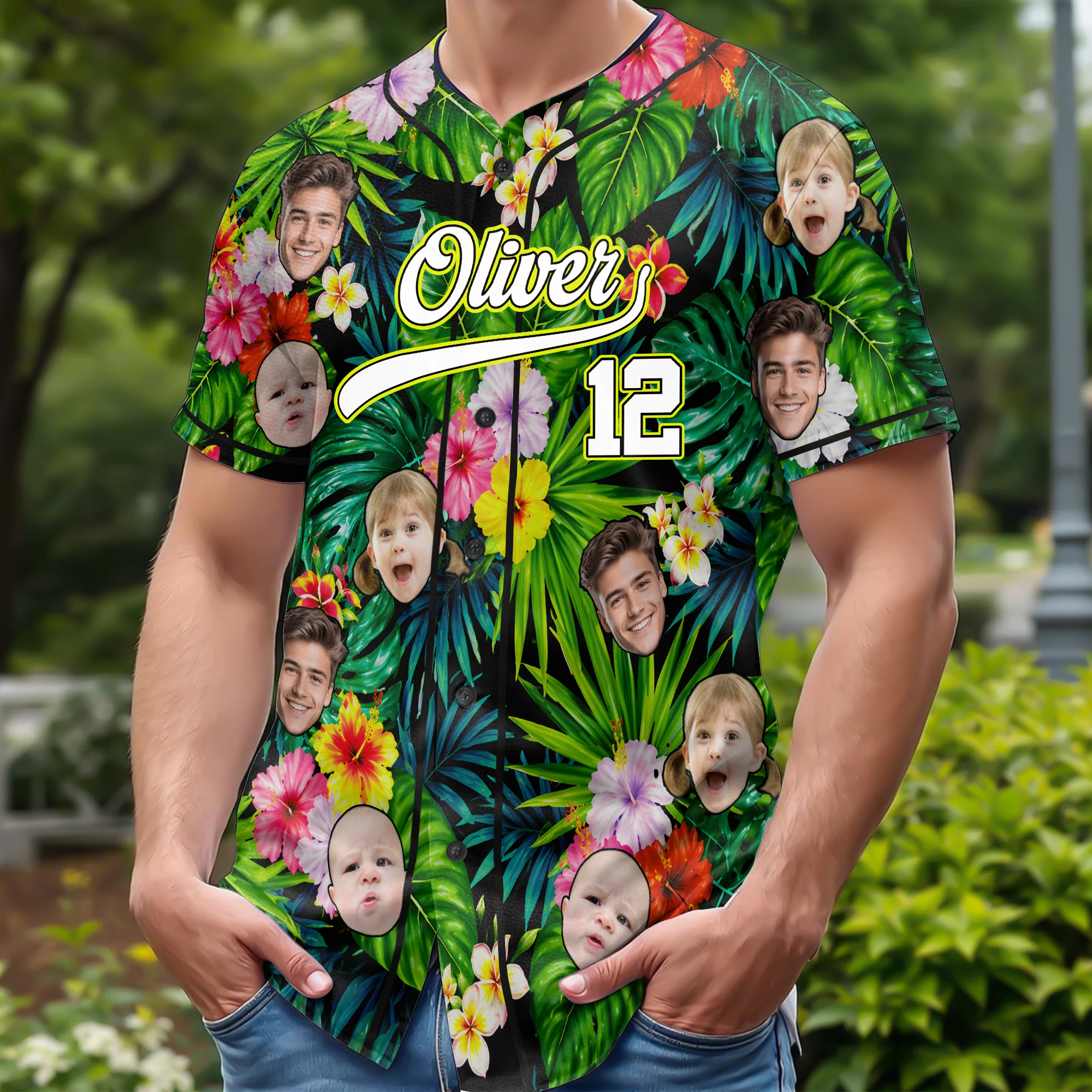 Custom Photo Hawaiian Baseball Jersey - Personalized Summer Gift CH07 911338 - Image 5