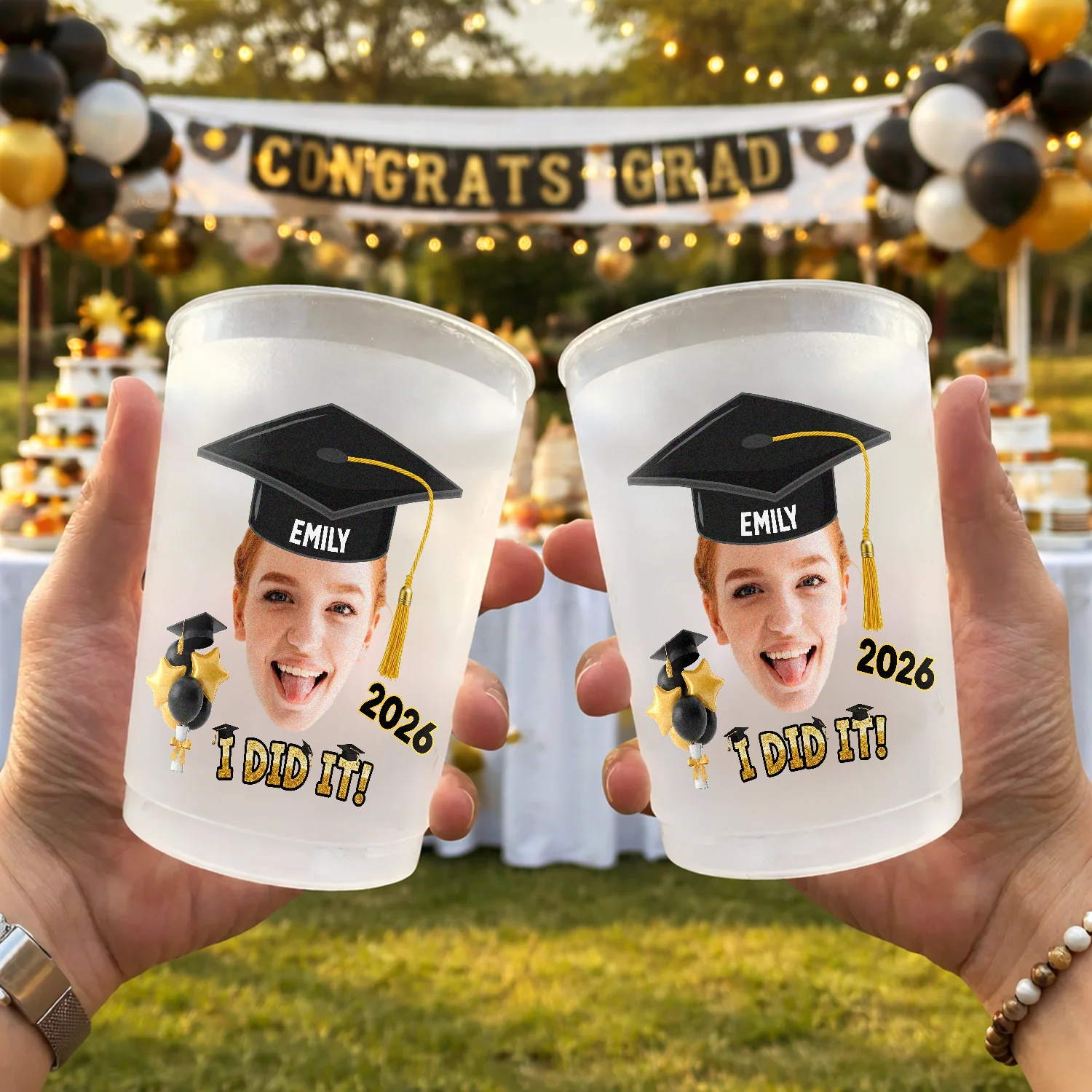 Custom Photo I Did It Class Of 2026 Graduation Cups For Party CH07 911220 - Image 4