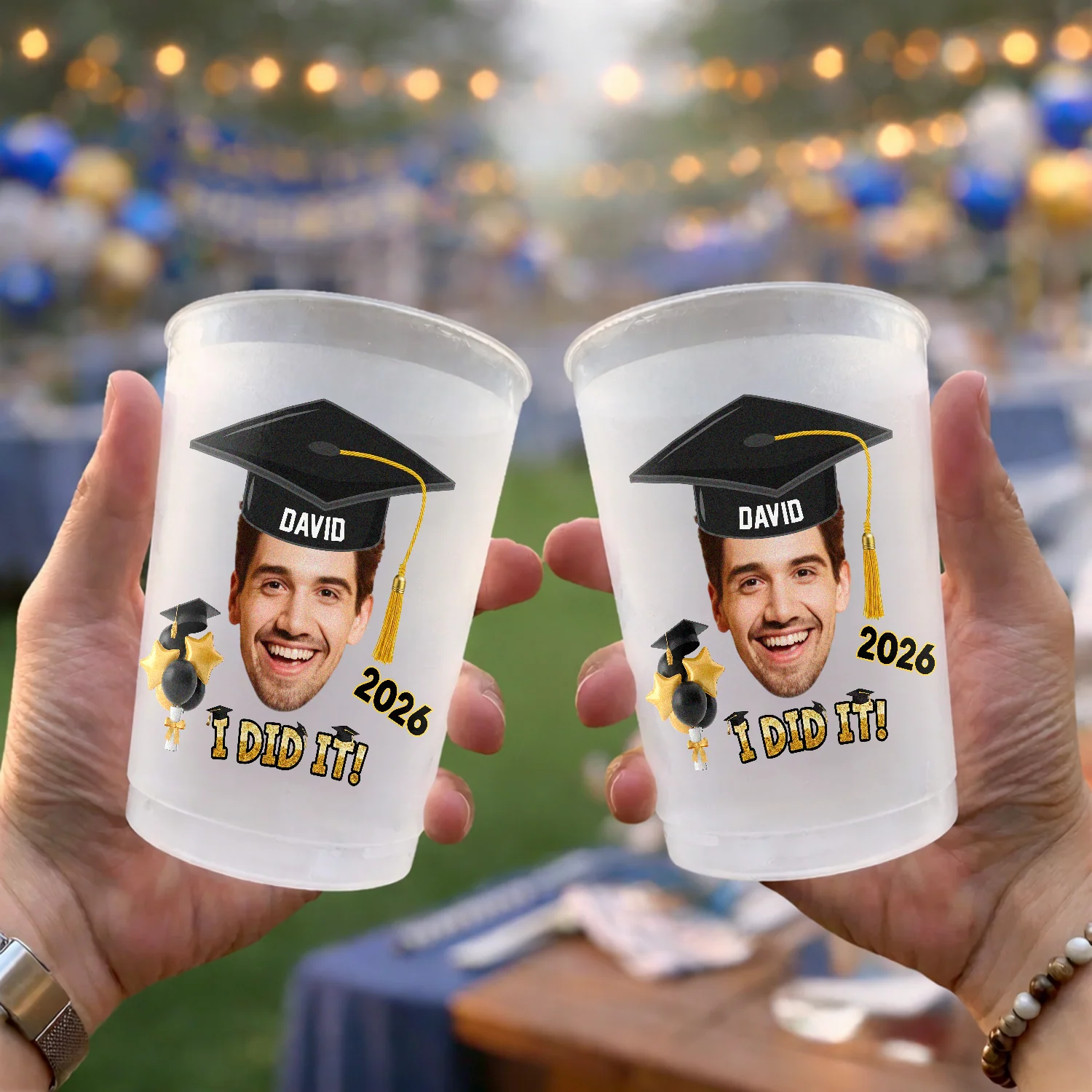 Custom Photo I Did It Class Of 2026 Graduation Cups For Party CH07 911220 - Image 5