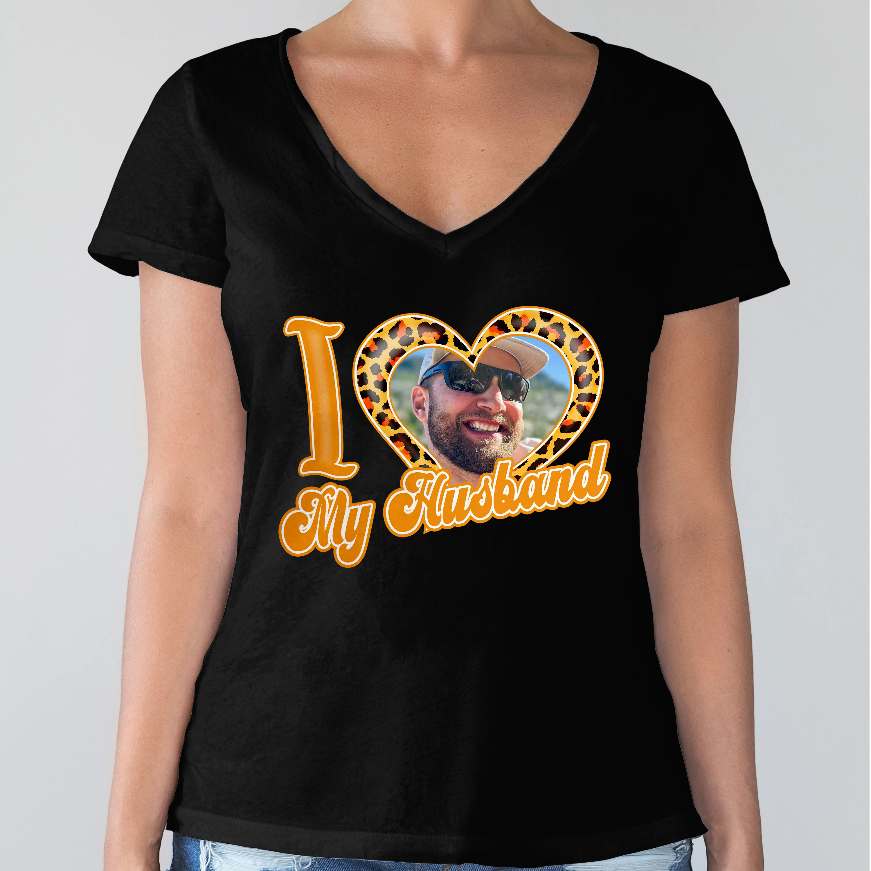 Custom Photo I Love My Girlfriend, Boyfriend, Wife, Husband Dark Shirt Ha75 920104 - Image 6