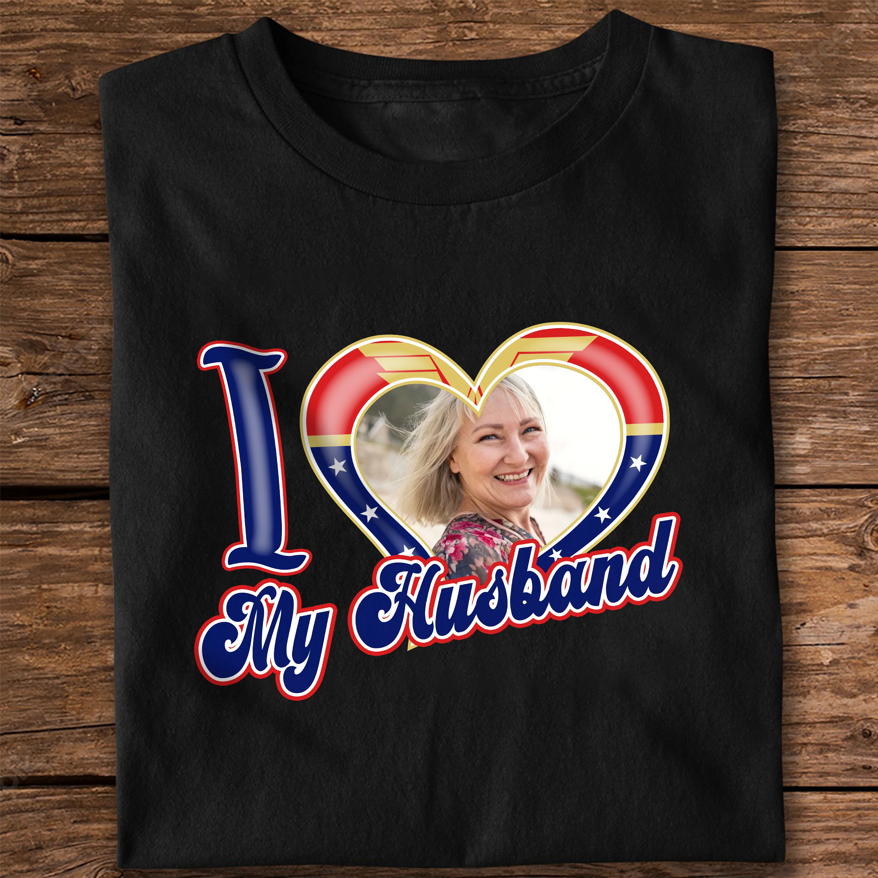Custom Photo I Love My Girlfriend, Boyfriend, Wife, Husband Dark Shirt Ha75 920104 - Image 8