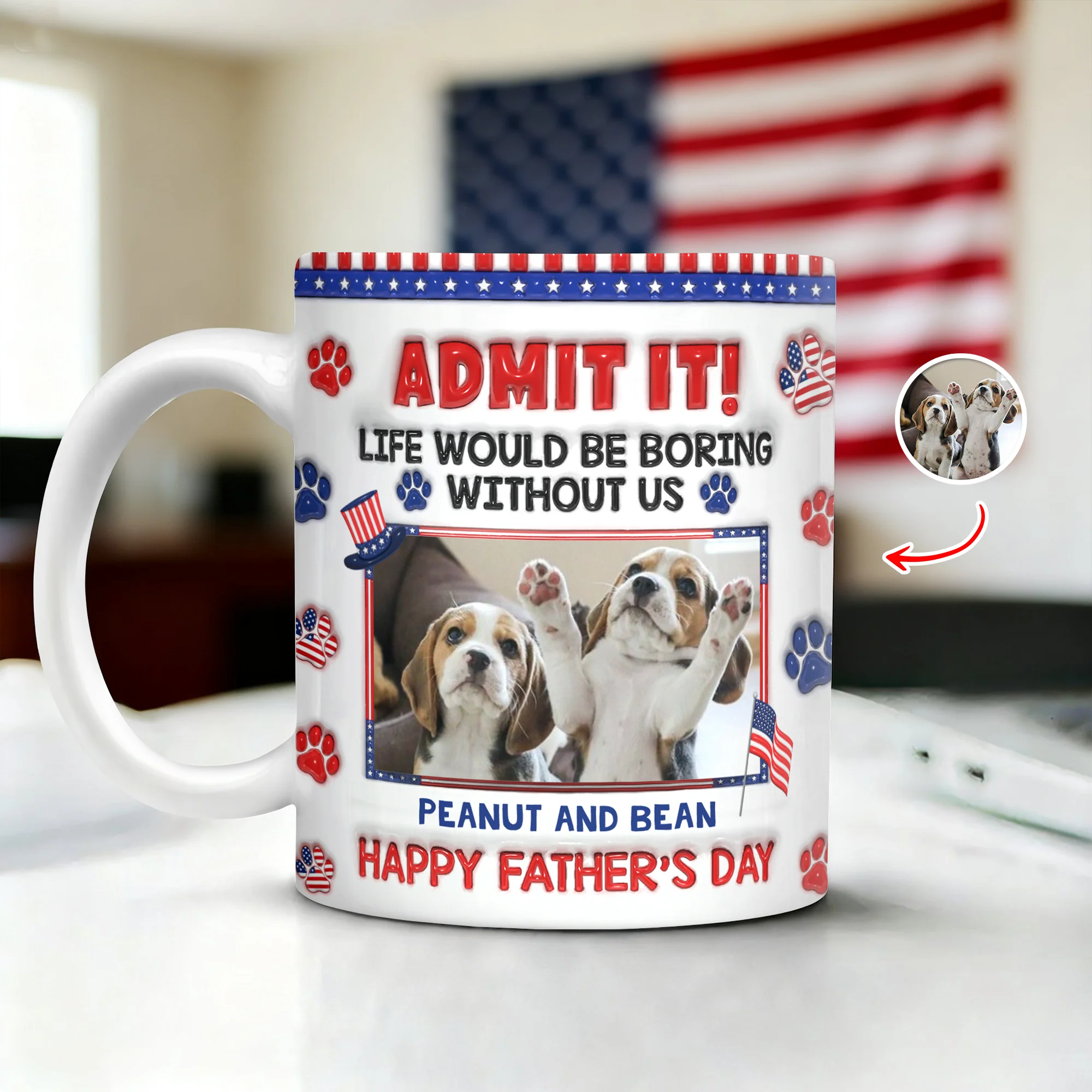 Custom Photo Life Would Be Boring Without Us 3D Inflated Effect Printed Mug HA75 920406 - Image 6