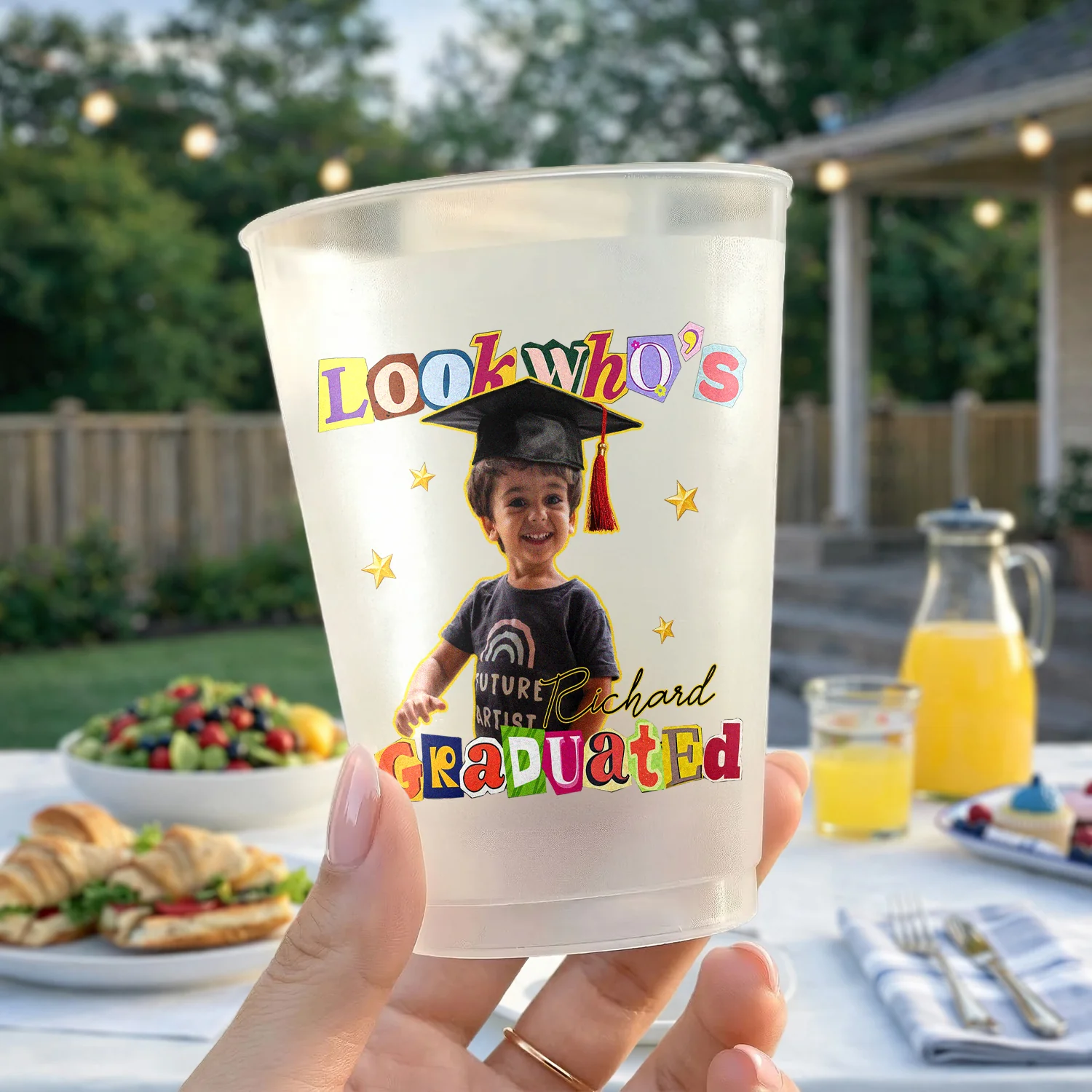 Custom Photo Look Who's Graduated Graduation Cups - Personalized Party Decor HO82 902280 - Image 3