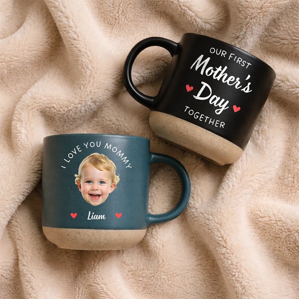 Custom Photo Our First Father Mother's Day Together Pottery Mug for New Mom New Dad LM32 899625 - Image 6