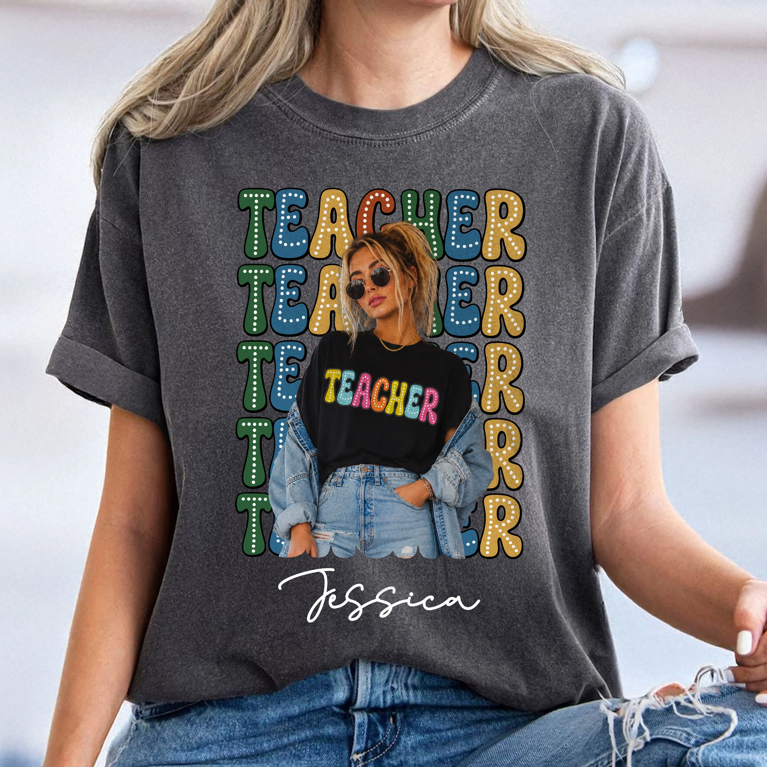 Custom Photo Teacher Comfort Shirt - Personalized Back to School Gift CH07 911982 - Image 6