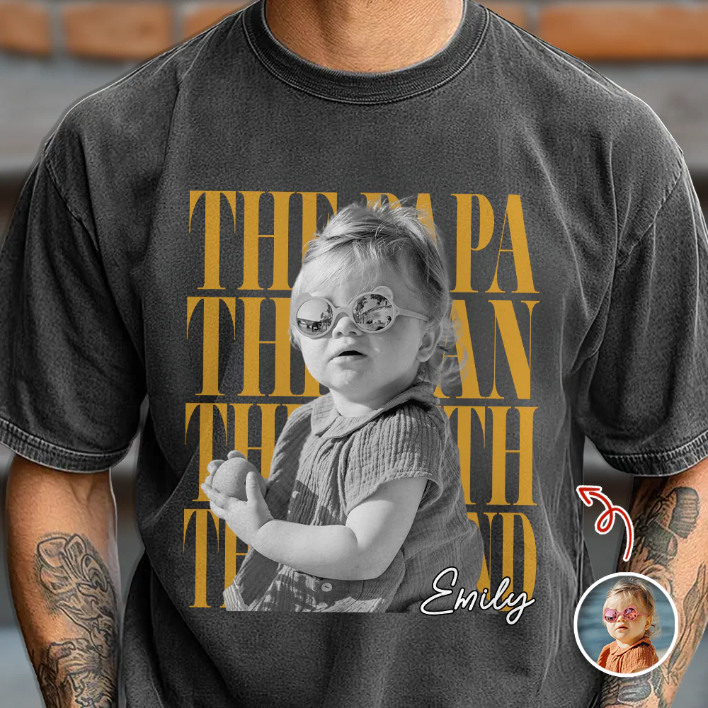 Custom Photo The Papa The Man The Myth The Legend Comfort Shirt HO82 902516 - Image 5