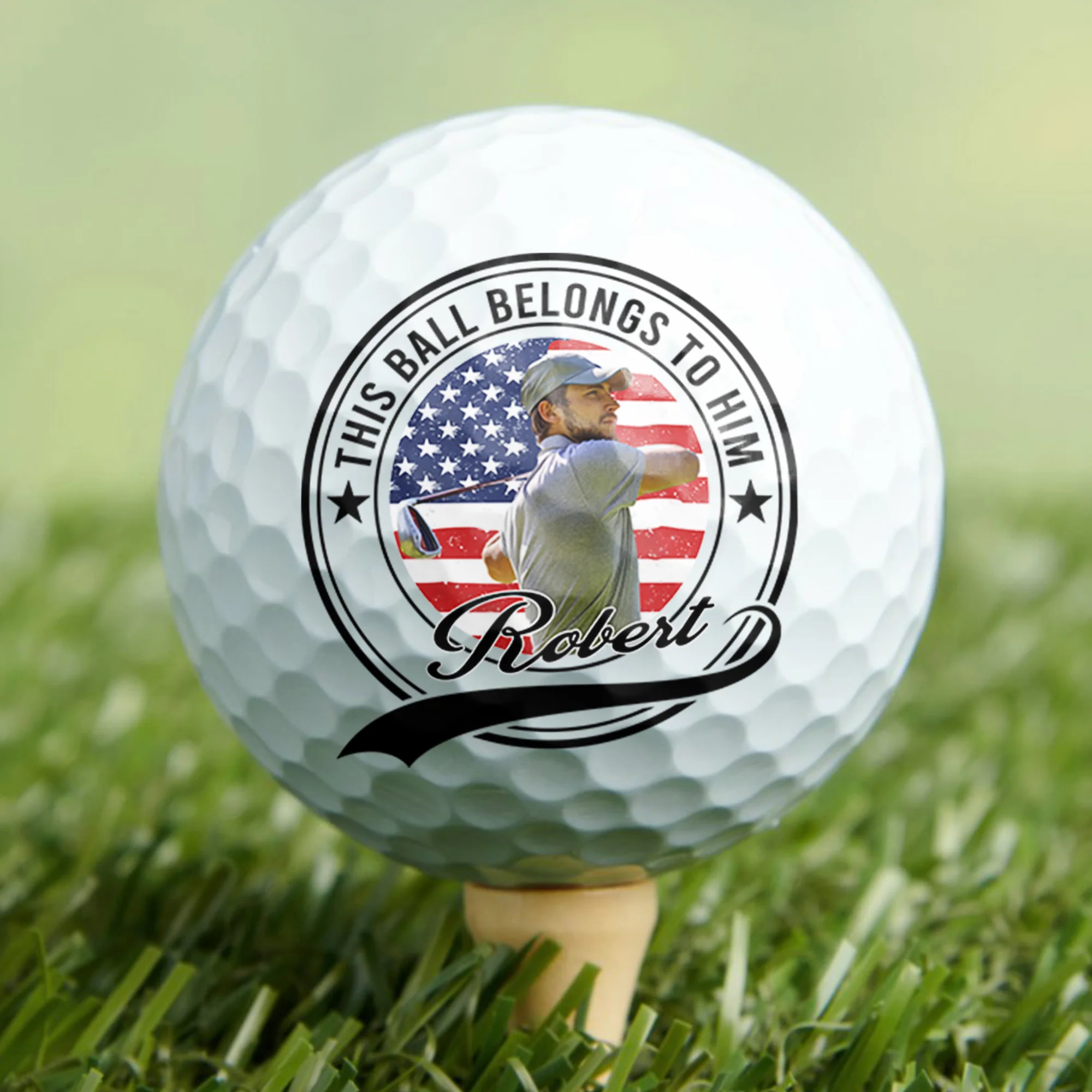 Custom Photo This Ball Belongs To Him Personalized Golf Ball HA75 921334 - Image 3