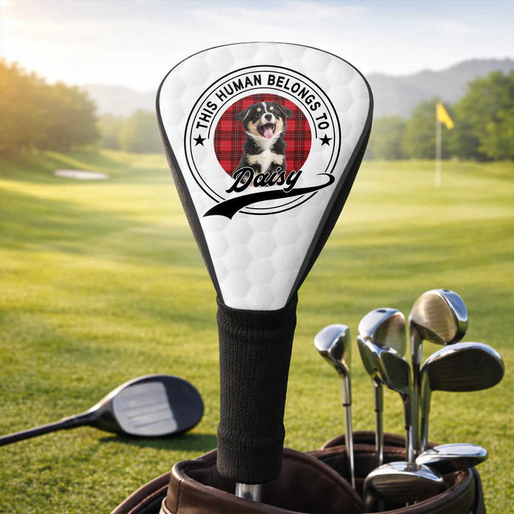Custom Photo This Human Belongs To Dog Cat Golf Club Head Cover HA75 921332 - Image 5