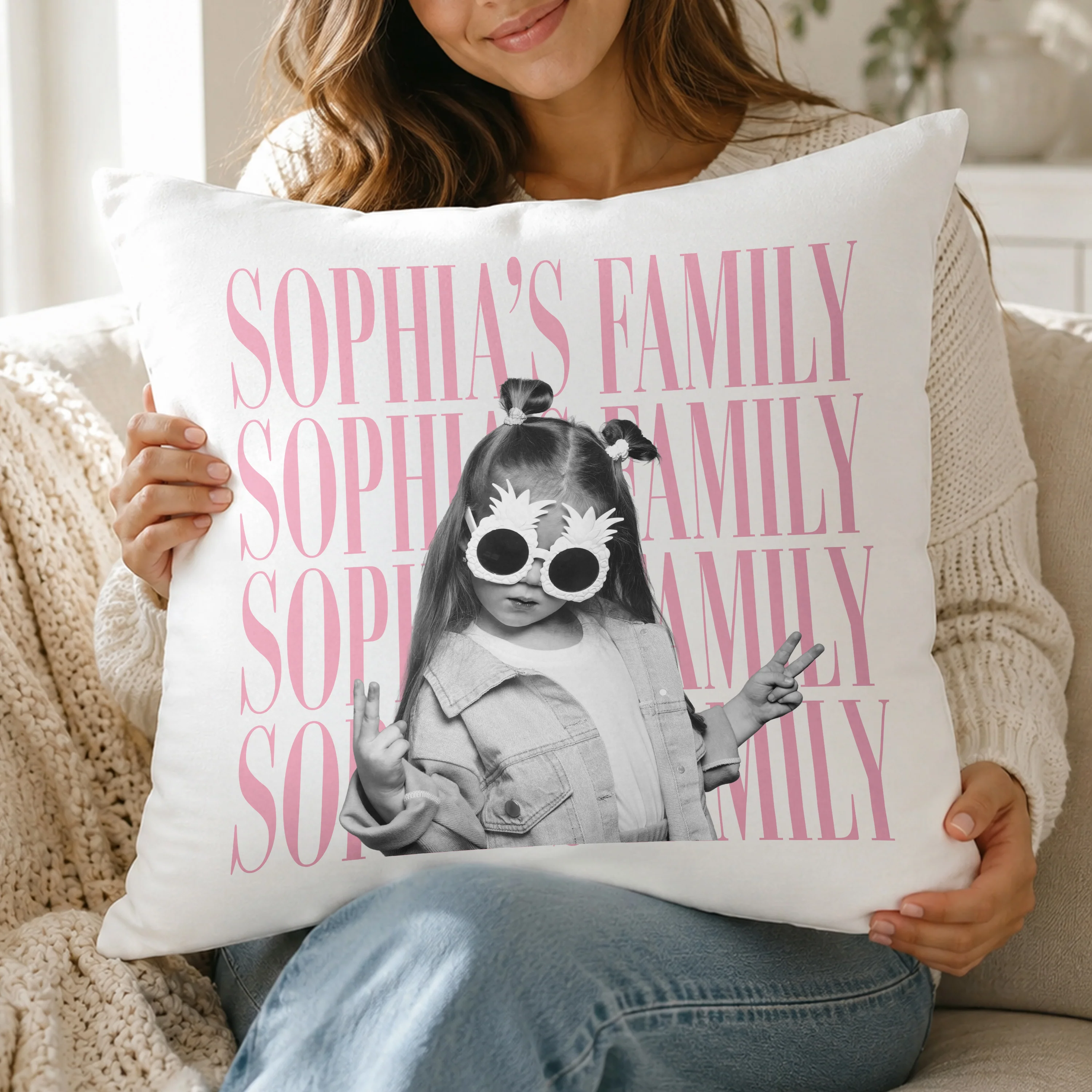 Custom Vintage Photo Pillow - Personalized Gift for Family TH10 170325 - Image 2