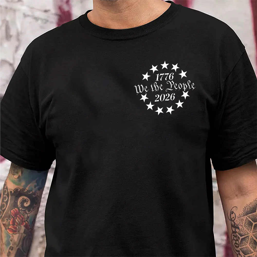 Patriot We The People T-Shirt | 250 Years of America 1776 2026 Back & Front Dark Shirt CH07 910536 - Image 7