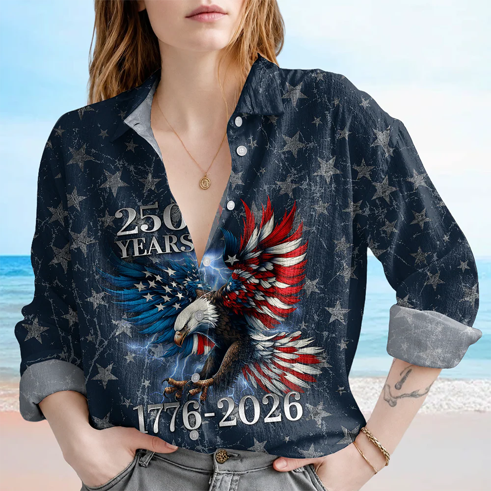 Personalized 250th Anniversary Eagle Patriotic American Blouse Shirt CH07 911814 - Image 7