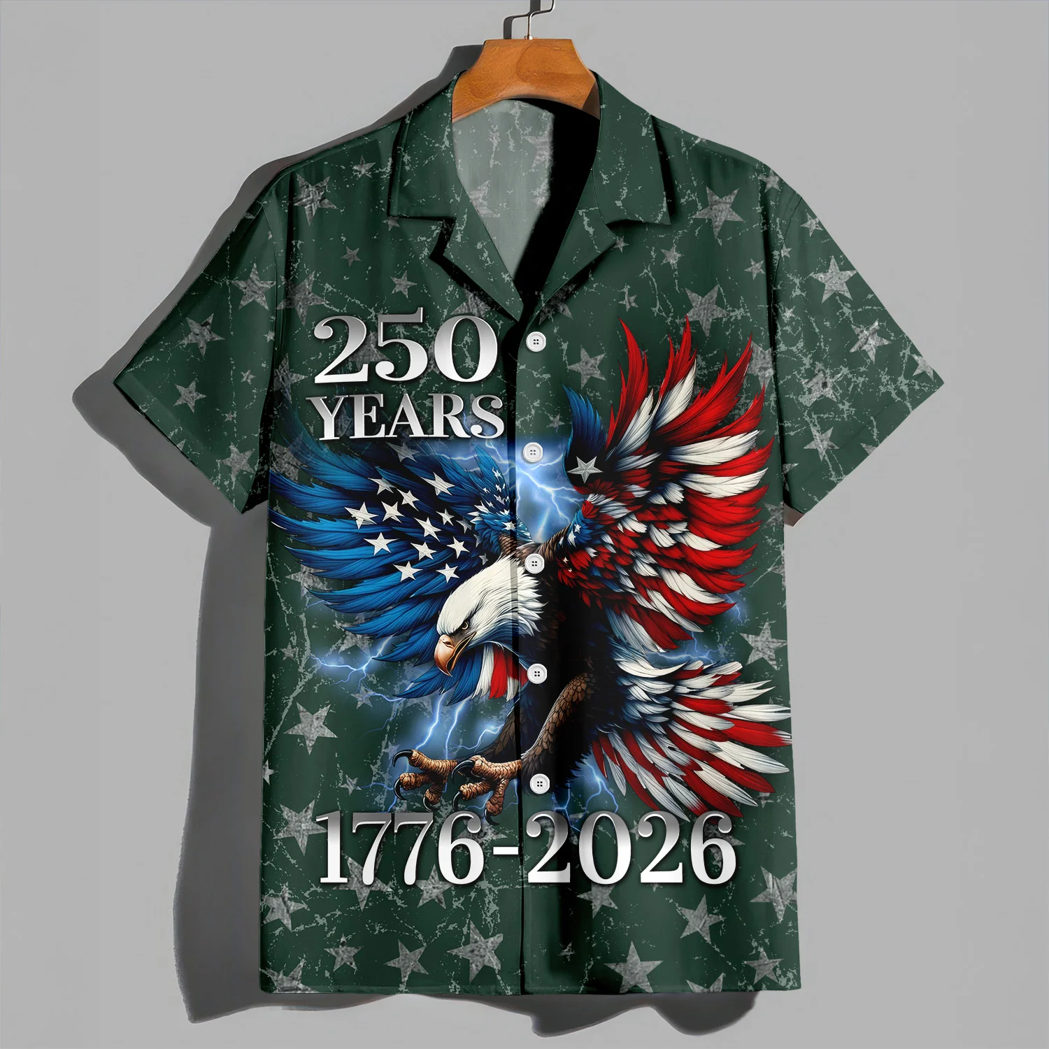 Personalized 250th Anniversary Eagle Patriotic American Hawaiian Shirts CH07 910526 - Image 3