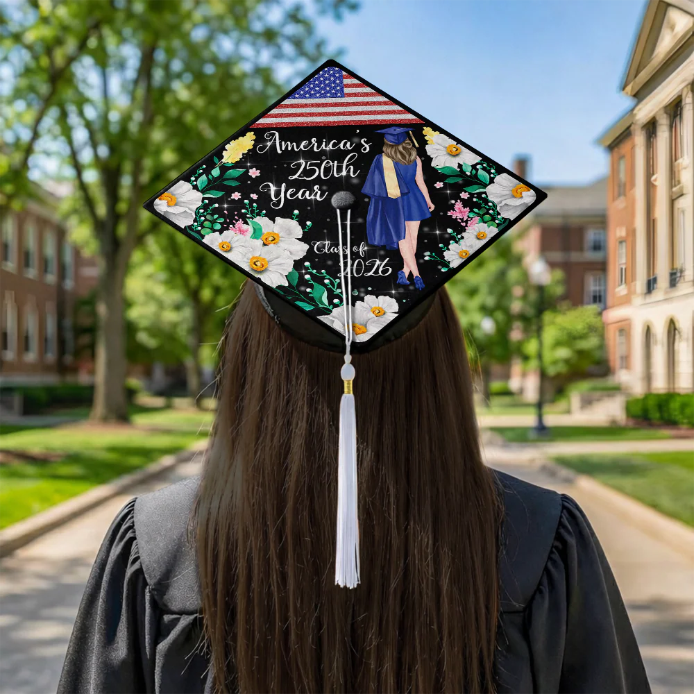 Personalized America 250th Anniversary Class of 2026 Graduation Cap Topper TH10 169225 - Image 5