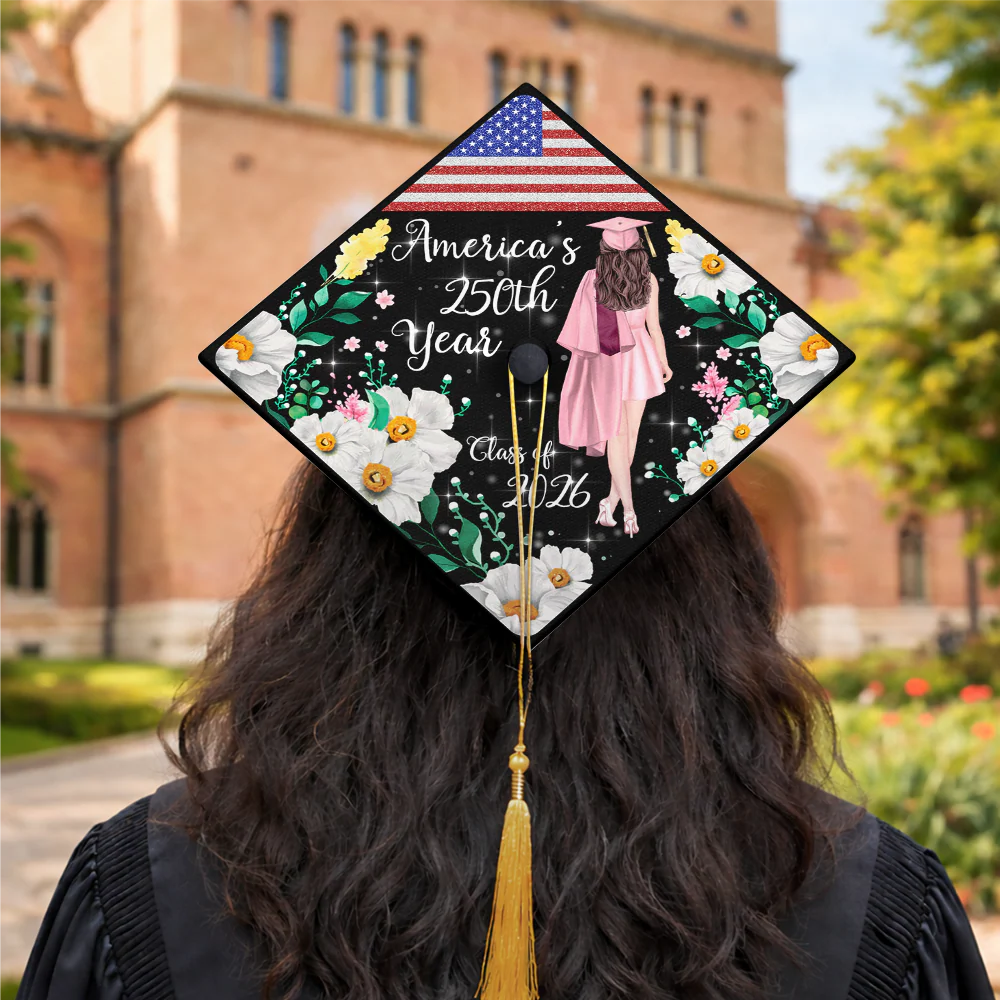 Personalized America 250th Anniversary Class of 2026 Graduation Cap Topper TH10 169225 - Image 7