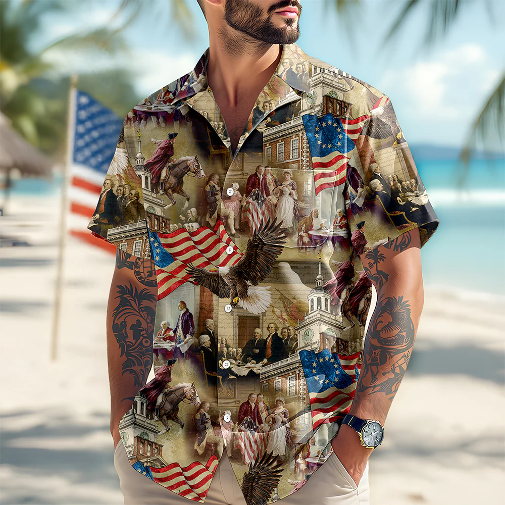 Personalized America 250th Birthday Hawaii Shirt HO82 901454 - Image 2