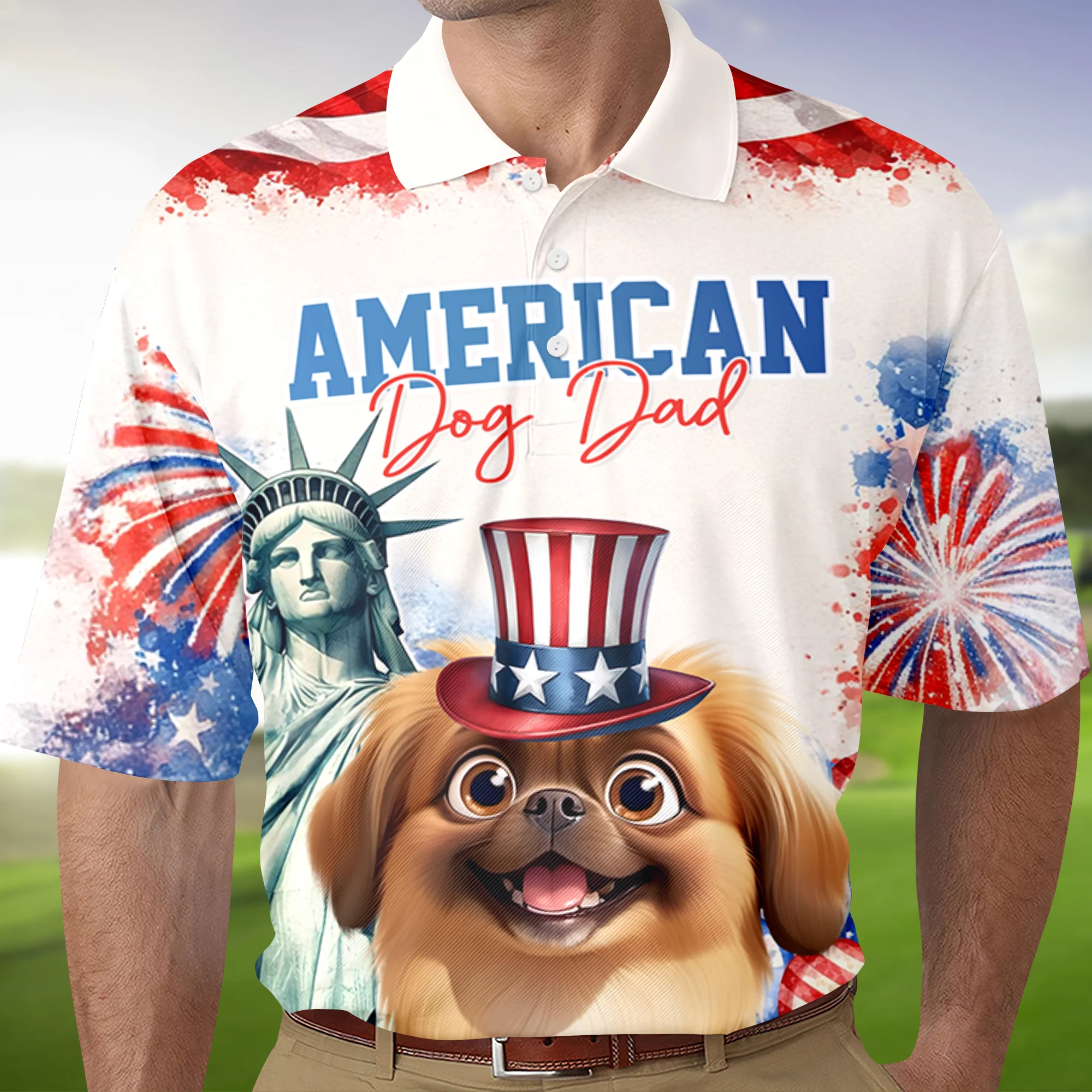 Personalized America Cat Dad, Dog Dad Polo Shirt LM32 899117 - Image 6
