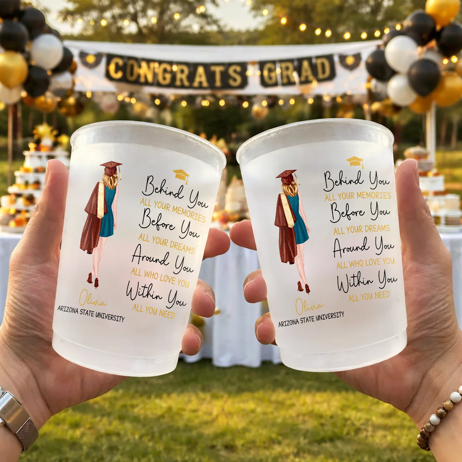 Personalized Behind You All Memories Graduation Cups For Party HO82 902178 - Image 5