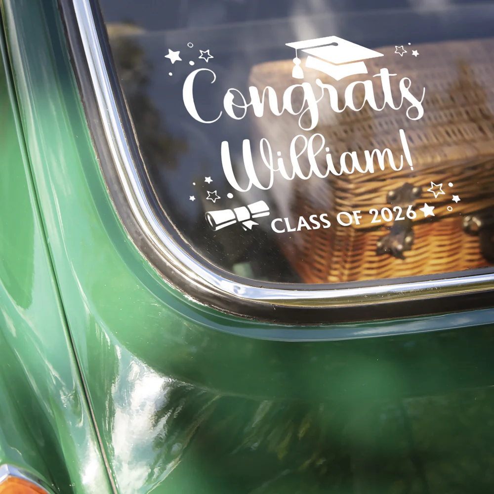 Personalized Congrats Class of 2026 Graduation Car Window Decal Sticker HA75 898820 - Image 2