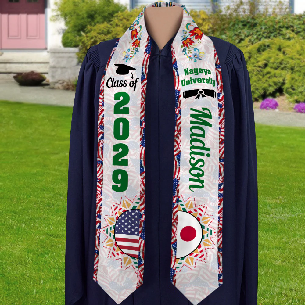 Personalized Country Flag Class of 2026 Graduation Stoles LM32 897969 - Image 10