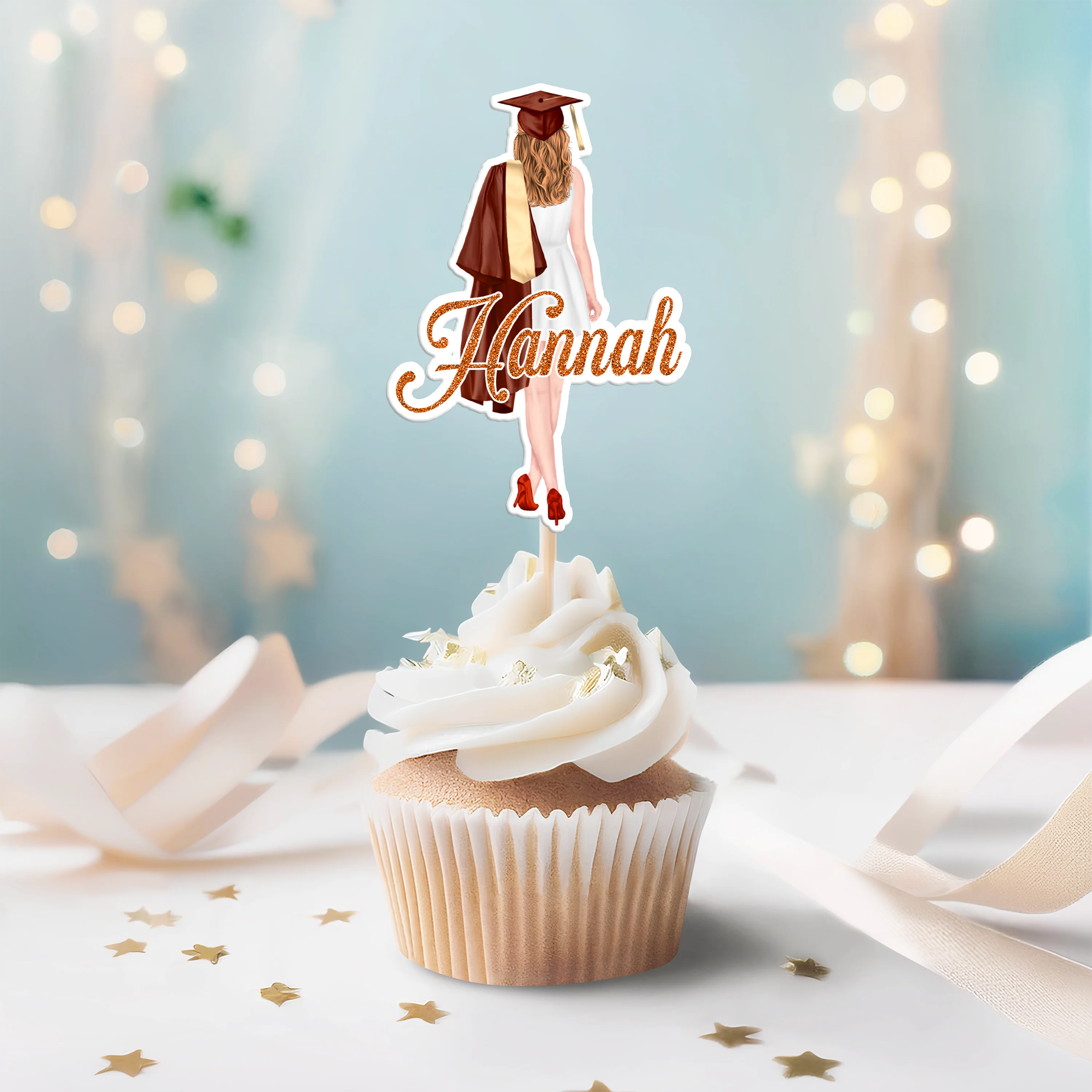 Personalized Graduation Girls Class Of 2026 Cupcake Topper HO82 901394 - Image 2