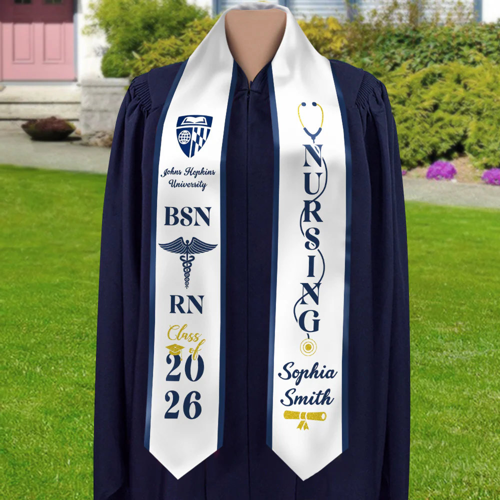 Personalized Nursing Graduation Stole Class of 2026 HO82 901510 - Image 2