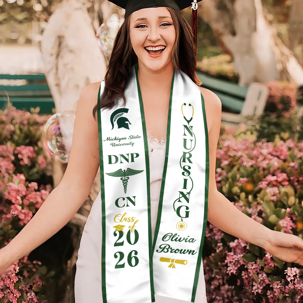 Personalized Nursing Graduation Stole Class of 2026 HO82 901510 - Image 3