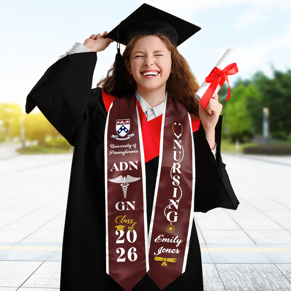 Personalized Nursing Graduation Stole Class of 2026 HO82 901510 - Image 4