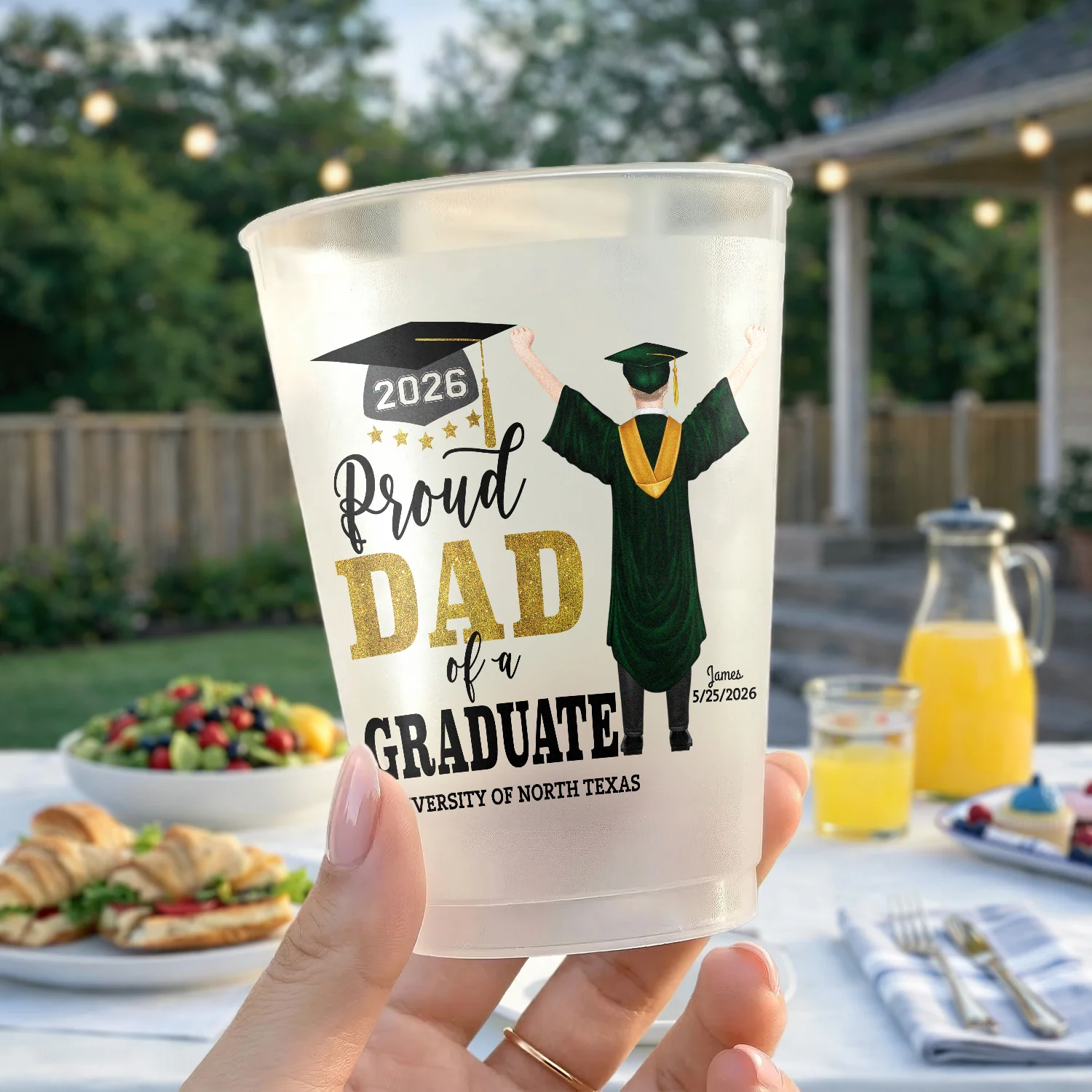 Personalized Proud Dad Proud Mom of a Graduate Graduation Cups For Party HO82 902182 - Image 3