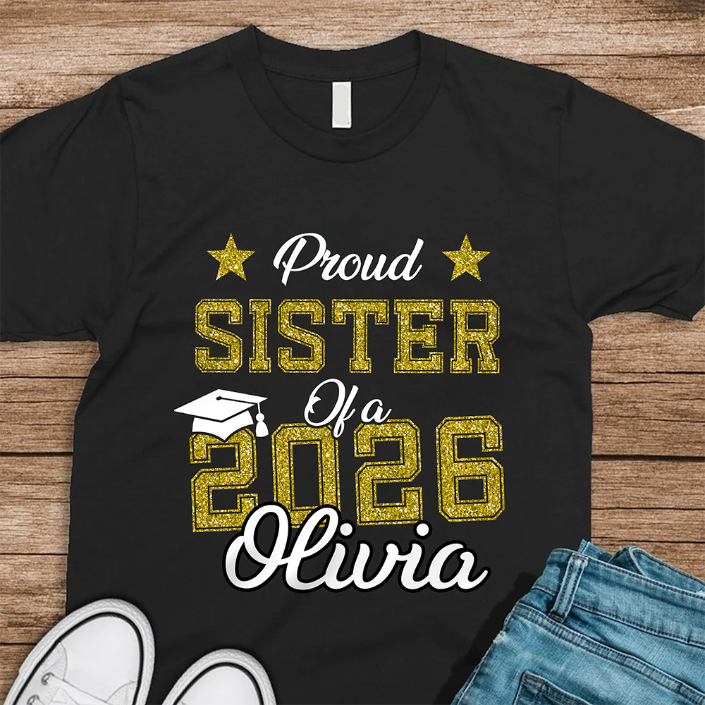 Personalized Proud Of You Class Of 2026 Glitter Graduation Dark Shirt HA75 920486 - Image 6