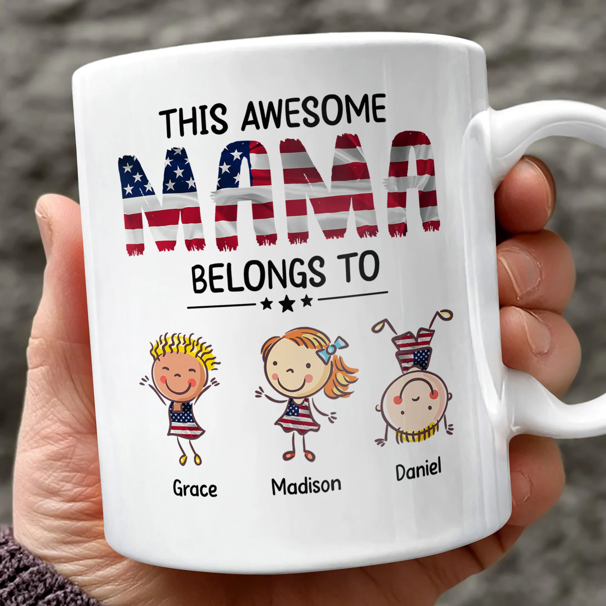 Personalized This Awesome Mom Belongs To White Mug HA75 920866 - Image 2