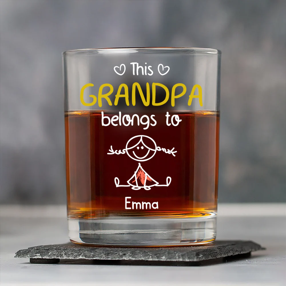 Personalized This Dad Belongs To Us Rock Glass - Father's Day Gift For Husband, Dad, Grandpa LM32 669061 - Image 3
