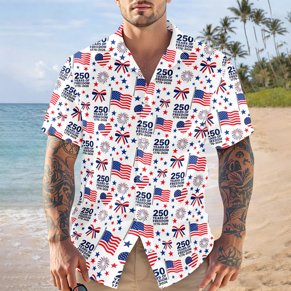 Personalized US 250 Years Of Freedom 1776-2026 American Flag Hawaii Shirt TH10 169515 - Image 3